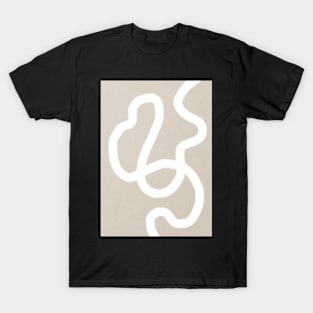 White line, Neutral abstract art T-Shirt